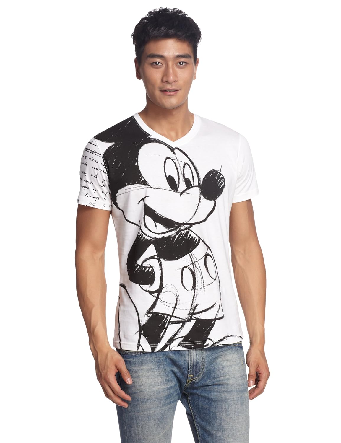 西班牙品牌:desigual disney ts_miki 男式 迪士尼图案短袖t恤 白色